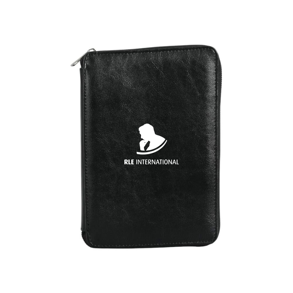 Fuzo The Associate Premium Leatherette Zipped Organizer- Black